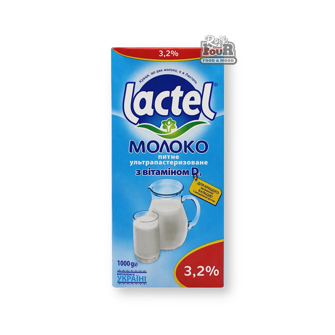 Milk with vitamin D3 "Lactel" 3.2% 1l